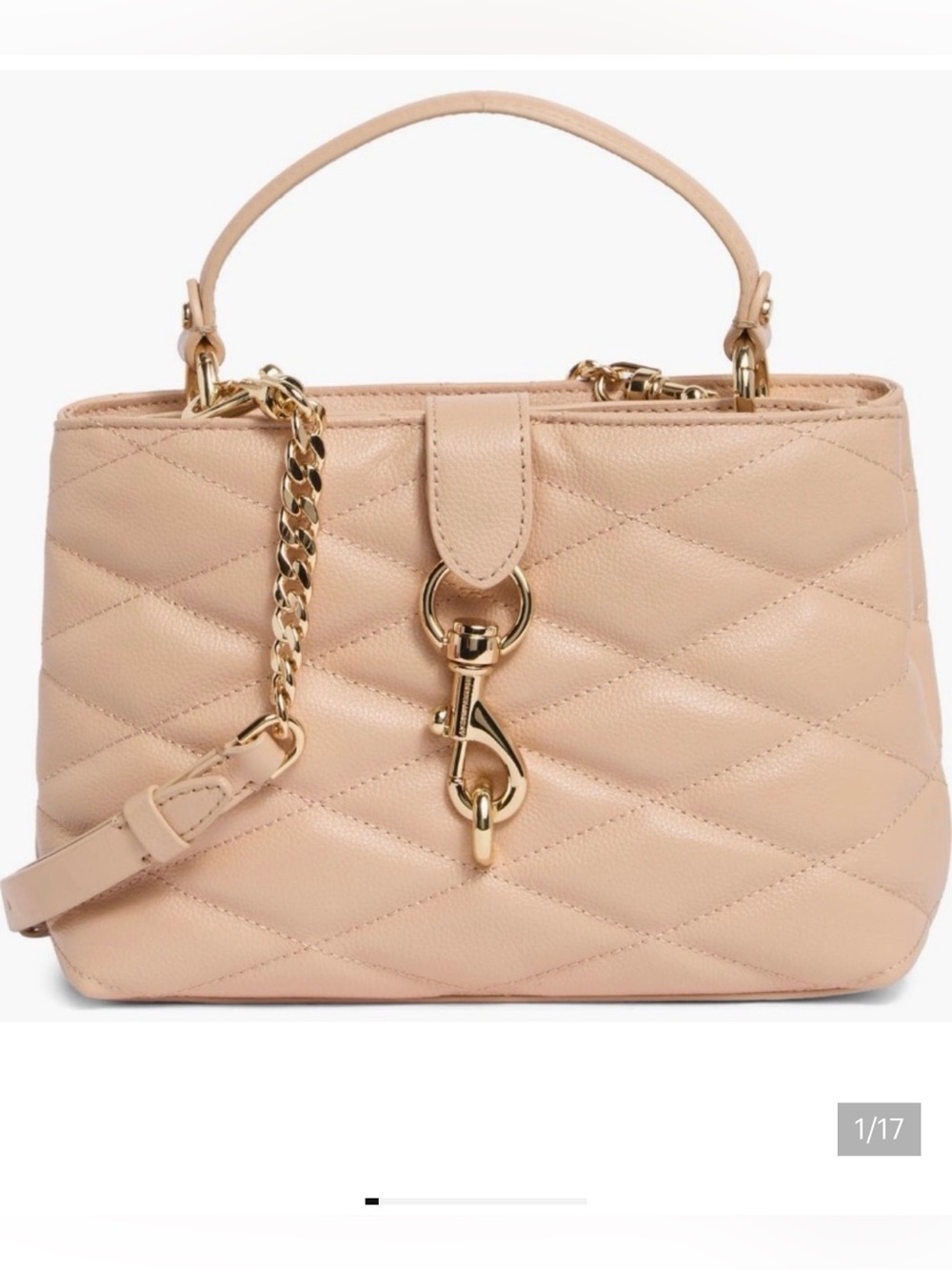 Rebecca Minkoff Edie Top Handle Satchel Tan Handbag NWT